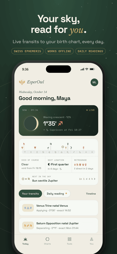EsperOwl: Western Astrology App Screenshot 1