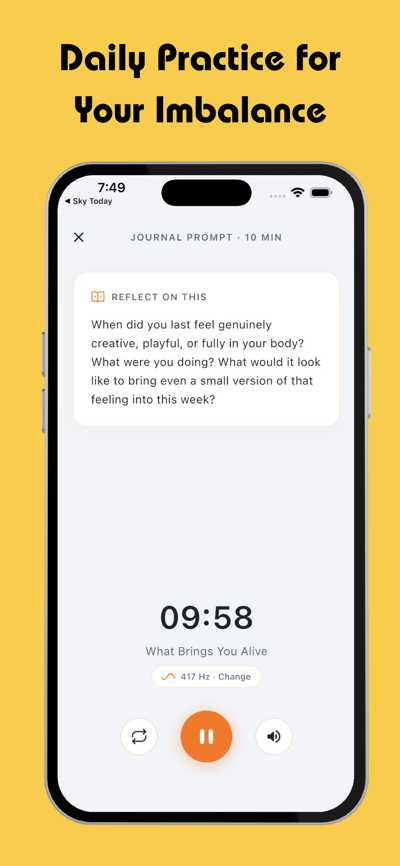 Nyra chakra test and healing app screenshot