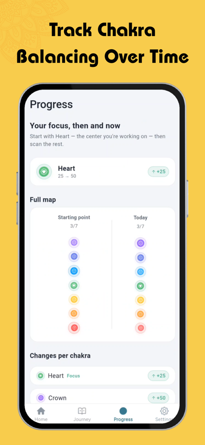 Nyra chakra test and healing app screenshot